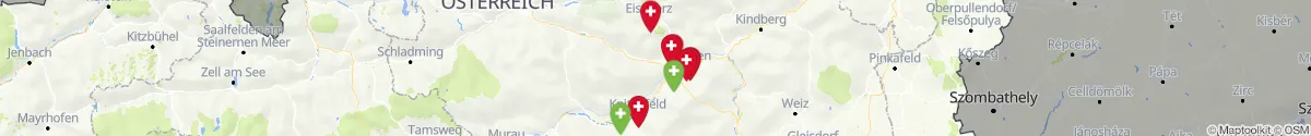 Kartenansicht für Apotheken-Notdienste in der Nähe von Mautern in Steiermark (Leoben, Steiermark)